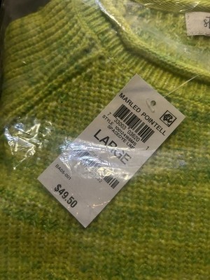 Style & Co Women Sweater Lime Green NWT Size L