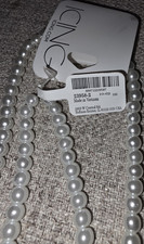 ICING White Simulated Pearl Beaded Strand Necklace Ball/Bead Chain