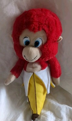  CLASSIC TOY CO 10'' roter Affe in Bananenschale Stofftier Vintage sehr selten
