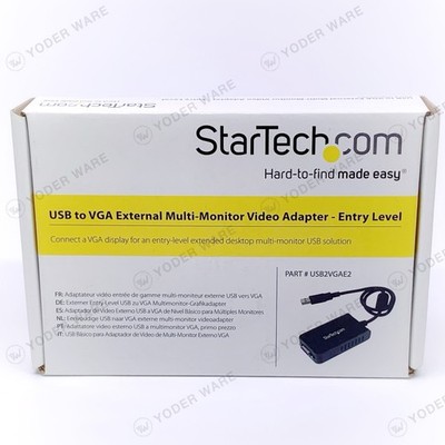 StarTech.Com USB to VGA External Multi-Monitor Video Adapter - USB2VGAE2 NEW