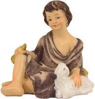 Krippenfiguren SchäFer Liegend Mit Horn, 12 Cm Polyresin Deko