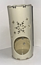 Ganz oil/tart burner ceramic white snowflakes...