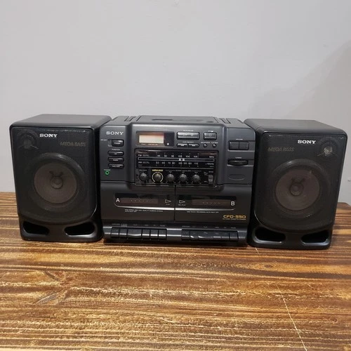 Sony CFD-550 Portable Stereo Boombox AM FM CD Player Tested Read Description