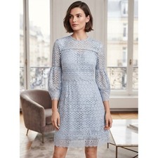 J.Crew Light Blue Eyelet Lace Bell Sleeve Dress 2 NWT Wedding Party Romantic