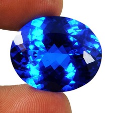 D' Block Natural Tanzanite 33.20 Ct Blue Oval Cut Certified Loose Gemstone