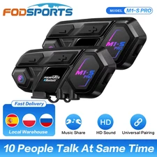 2Pcs  M1-S Pro Motorcycle Helmet Intercom Wireless Bluetooth Headset Moto Interp