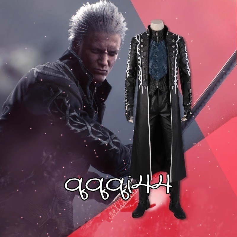 tete様 Devil May Cry 5 Vergil Cosplay Suit Windbreaker Costume Full
