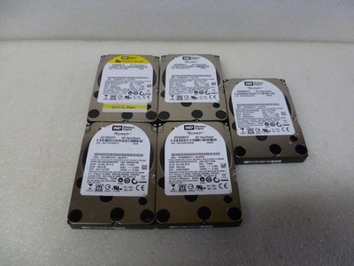 LOT OF 5 MIX WESTERN DIGITAL VELOCIRAPTOR 500GB/600GB/1TB SATA HARD DRIVE