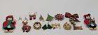 Christmas Brooch Pin Costume Jewelry Lot of 14 Vintage/Modern