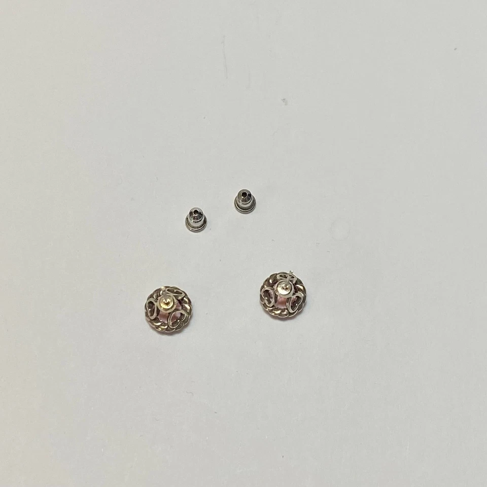 Brighton Pink Crystal Iris Stud Earrings - Image 2 of 4