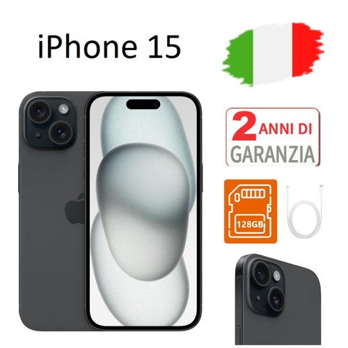 NUOVO Apple iPhone 15 - 128GB - Nero (Sbloccato) Garanzia 24 MESI Originale prezzo ebay