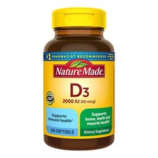 Nature Made Vitamin D3 2000 IU 320 Softgels USP EXP-08/27