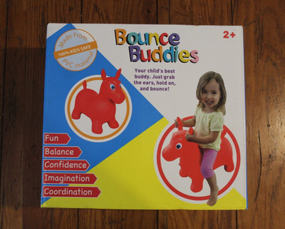 Bounce Buddies Inflatable PVC Hoppy Horse With Pump Red Pony