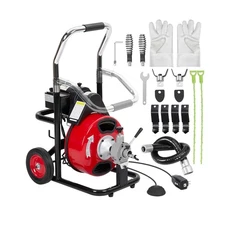 75 Ft X 3/8 Inch Drain Cleaner Machine Professional Automatic Electric Drain ...