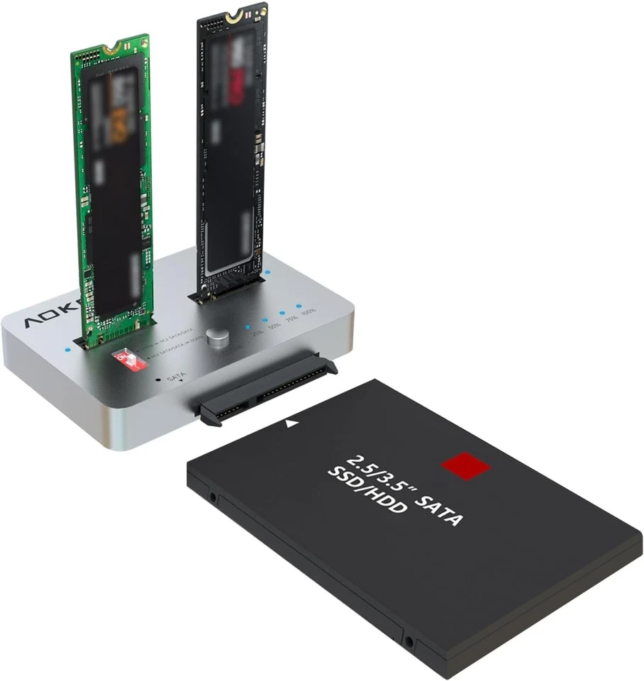 M.2 Duplicator Docking Station: NVMe to SATA Cloner for Efficient Data Transfers - Image 3 of 4