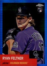 2022 Topps Chrome Platinum Anniversary Ryan Feltner #39 Blue Prism Refractor 3H