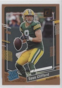 2023 Panini Clearly Donruss Rated Rookie Orange /75 Sean Clifford #82 Rookie RC