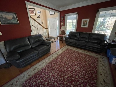 Two Piece Black Leather Recliner Sofa & Love Seat - PICK UP ONLY - USED