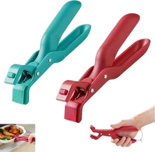 Hot Plate Gripper Tongs,Multi-Angle Hot Plate Gripper, Silicone Non-slip Hot Dis