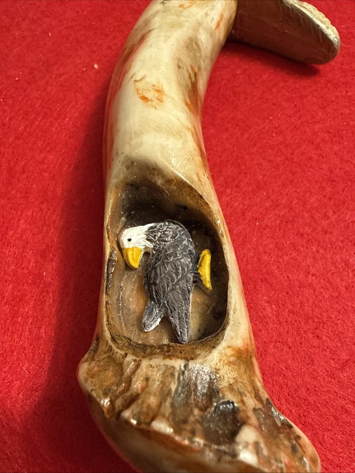 Заказной охотничий нож олень/рога ручки винтажный орел в ручке.   Нержавеющая сталь - Изображение 3 из 4