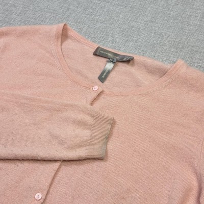 HALLHUBER DONNA Cardigan Womens EUR 44 Pink 100% Cashmere Collarless Lightweight