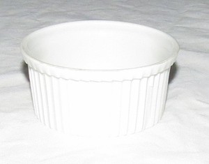 Dansk White Ribbed 4.1/4 inch Ramekin - Japan - Excellent
