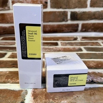 new COSRX Advanced Snail 92 All in One Cream 3.38 & 96 Mucin Power Essence 100