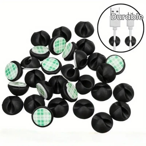 10Pcs Cable Clip Holder Tidy Adhesive Home Car Wire Tie Fixer Drop Clamp Cord - 第 1/13 張圖片