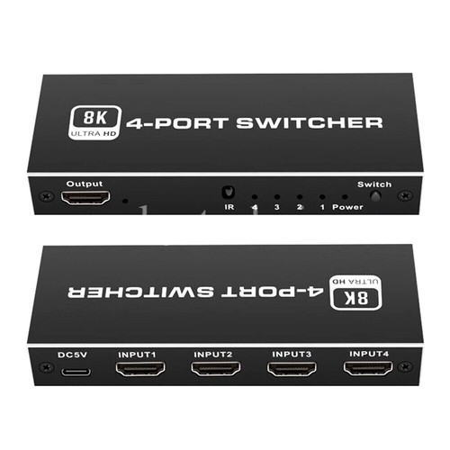 4 or 5 Port 8K HDMI 2.1 Switch 4 in 1 out 4K 120Hz HDR HDMI 2.1 Switcher HDCP2.3 - Picture 5 of 34