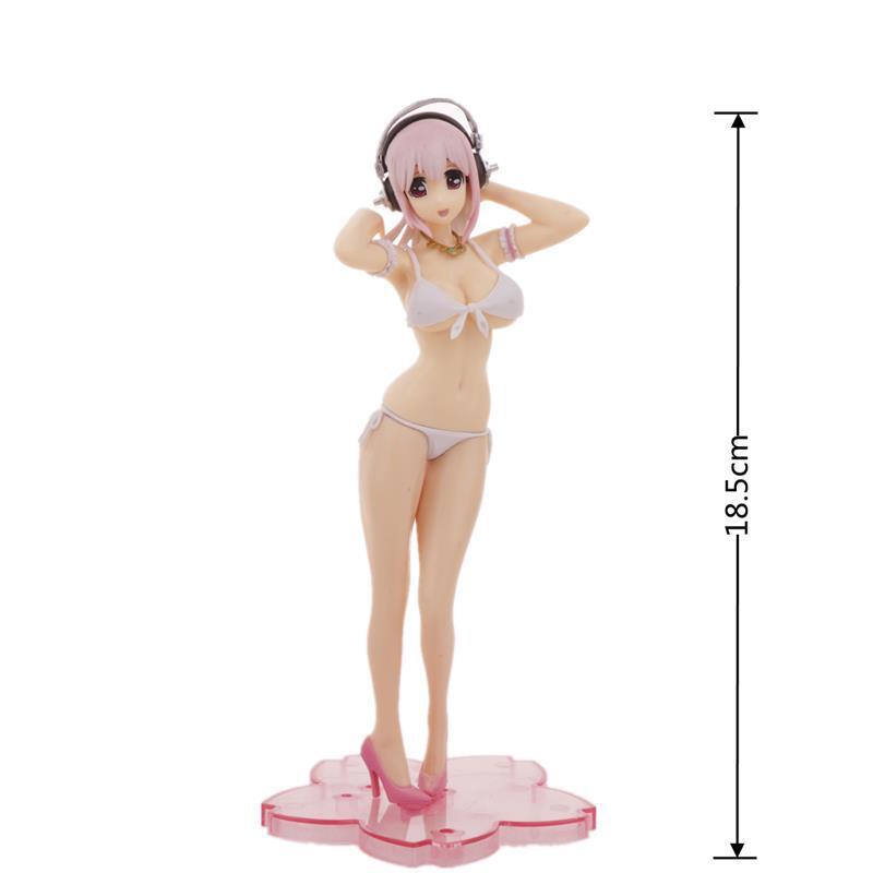 Lindo Sexy Muñeca Anime 19cm Super Sonico Hentai PVC Figura de Acción Colección Juguete