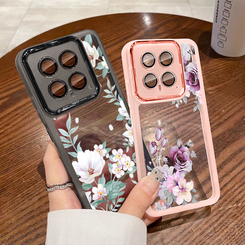 For Xiaomi Redmi Note 14 13 12 11 Pro 13T Flowers Glass Lens Silicone Case Cover - Picture 11 of 19