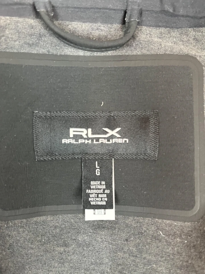 Ralph Lauren Polo RLX Hooded Shell Jacket Black Sport Ski Parka Coat Size XL - Image 2 of 4