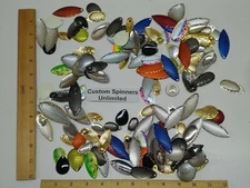 1lb 200+ MEDIUM Custom Spinner Blades - Colorado Willow French Silver Gold NEW