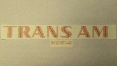 1973-1978 Trans Am Spoiler Decal with Pontiac Name Offered in Clear or Die Cut