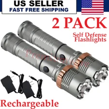 2X Rechargeable Camping LED Flashlight Tactical Police Torch Very bright