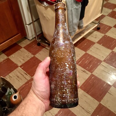 Pre-Pro Beer Bottle J F Wiessner & Sons Brewing Co Baltimore MD Iridescent Dug
