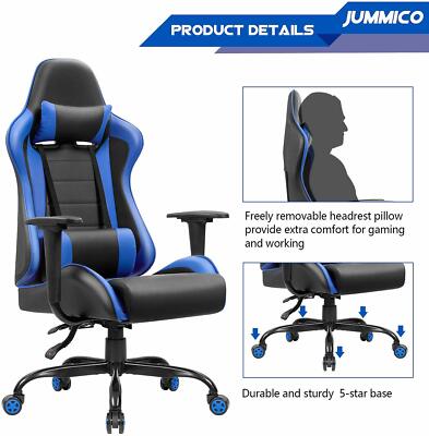 Video Game Chair Cool Comfortable Office Ergonomic Desk Xbox PS4 PC Computer