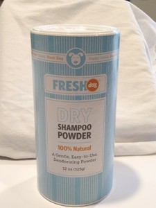 fresh dog dry shampoo powder