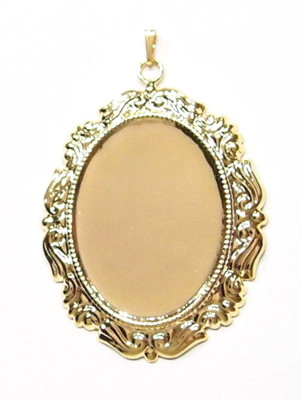 8 of 25x18mm Gold Plated Angel Wings Pendant Settings 4 Cameos or Cabs 43x30mm