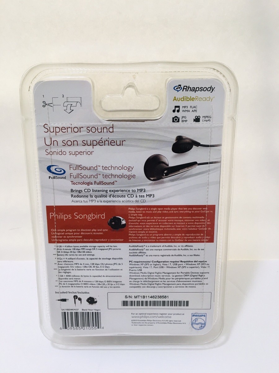 専用③ Philips GoGear Vibe 4 GB Portable MP3 Video Player 1.5-Inch