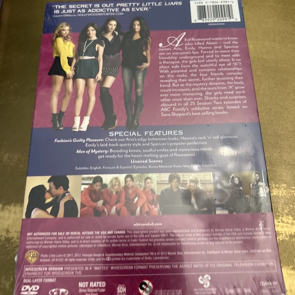 Pretty Little Liars:Complete Second Season 2 NEW+ Season 1 free (DVD)Authentic - Image 3 of 4