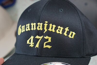 CUSTOMIZABLE FLEXFIT GUANAJUATO MEXICO HAT BLACK Gallo Borracho 