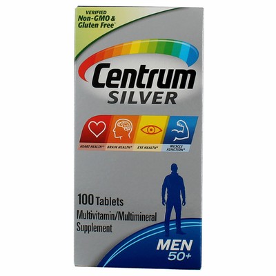 5 Pack Centrum Silver Men 50+ Multivitamins Tablets, 100 Ct