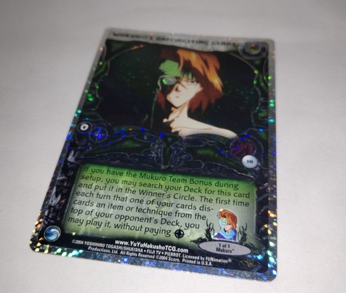 Yu Yu Hakusho Mukuro's Unforgiving Glare Speckles Foil Card S40 1st Ed Spirit - Picture 4 of 7