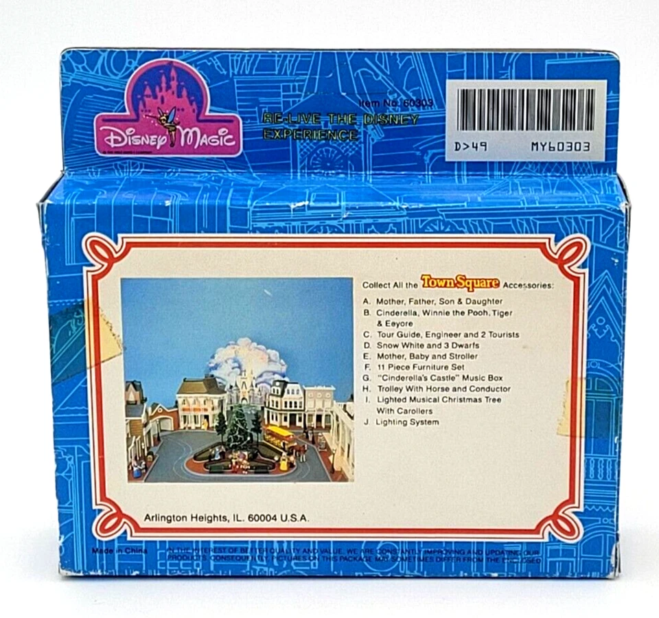 Figuras de 2" Disney Magic Town Square Friends Pooh Cinderella Tigger Eeyore 1988 Foto 2 de 4