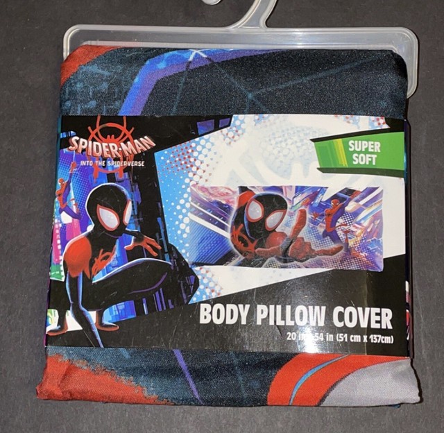 Spiderman Body Pillow Cover Case Marvel Soft 20 X 54 Inches Kids Teens