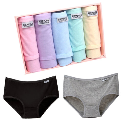 Pack de 7 slips femme sous-vêtements femme culotte en coton couleurs assorties shorts bikini - Photo 1 sur 33