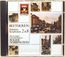 EMI Beethoven NORRINGTON Symphony #2 & #8 (CD, 1987, W. GERMANY) CDC 7-47698-2
