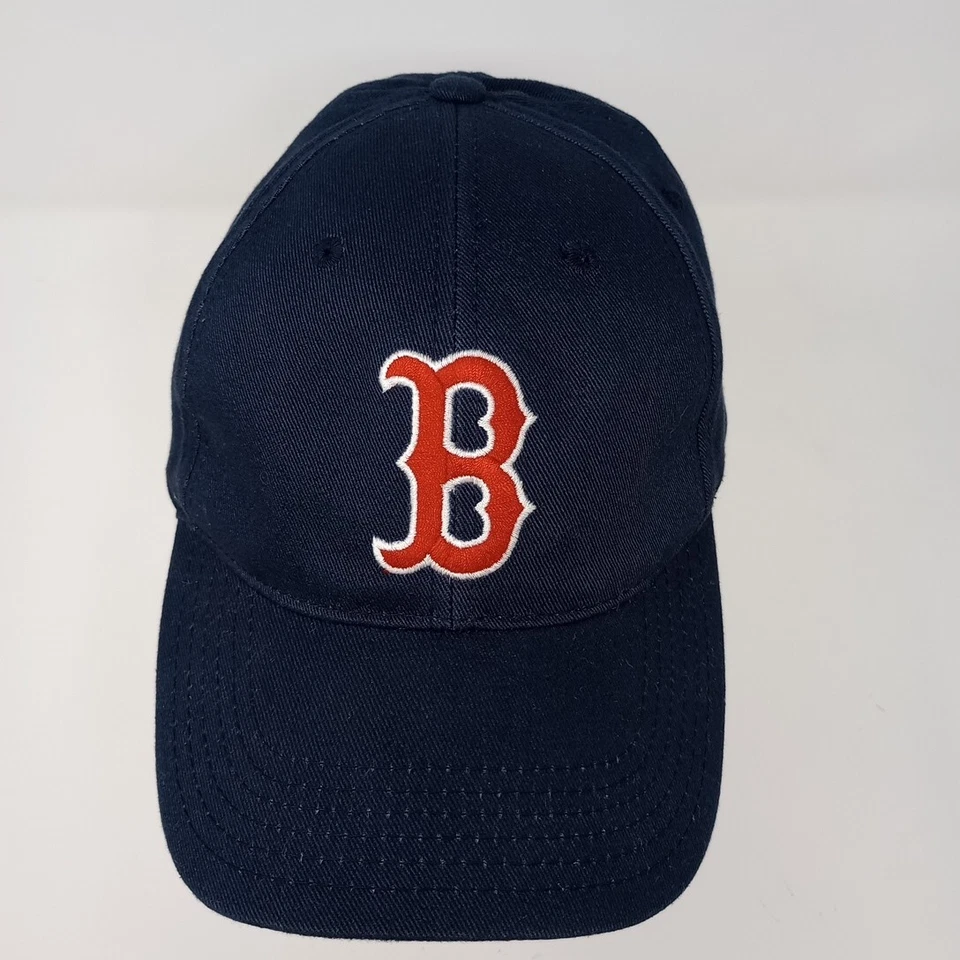 Бейсболка регулируемая Boston Red Sox MLB с вышитым красным логотипом темно-синяя - Изображение 4 из 4