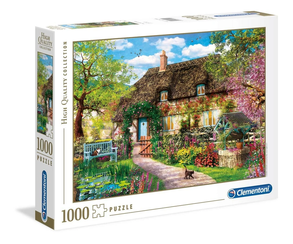 Clementoni Puzzle 1000 pièces Le Vieux Cottage 39520 The Old Cottage Garden